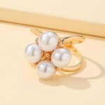 Elegant Pearl Flower Scarf Ring Clip for Women – Camellia Scarf Buckle Fashion Scarf Ring Holder for Shawls, Silk Scarves, Hijabs & Neck Scarves Stylish Accessory (Packof2) - Image 3