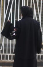 Black Abaya Embroidery Work Stylish Burkha For Women Elegant Modest Wear Islamic Naqab (Black) - Image 6