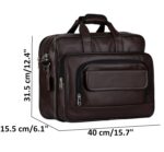 K London Dark Brown Artificial Leather Handmade Men & Women Laptop Bag Cross Over Shoulder Messenger Bag Office Bag (1102_darkbrn) - Image 4