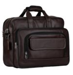 K London Dark Brown Artificial Leather Handmade Men & Women Laptop Bag Cross Over Shoulder Messenger Bag Office Bag (1102_darkbrn) - Image 6