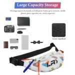 GUSTAVE® Waist Bags for Men Women, Fanny Packs Women Cross Body Bag Waist Pouch for Women Chest Bag for Men Women for Commuting, Travel, Outdoor Activities, Cycling(white) - Image 4