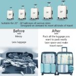 AVENUX 7pcs Set Travel Organizer Packing Cubes Lightweight Travel Luggage Organizers with Laundry Bag or Toiletry Bag Laundry Organiser (Blue, 7 PCS) Polyester, 20 x 10 x 5 cm - Image 4