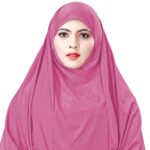 Namaz Hijab Khimar, Namaz Chadri for Women, Lycra Stretchable Islamic Solid Hijab with Sleeves, Women's Stylish Plain - Image 3