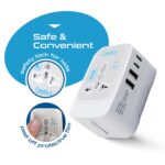 Ceptics Travel Adapter India to Europe, USA, UK, Australia, Africa, Chile, Italy, UAE & World Travel Plug Adapter, Safe Compact & Powerful USB Adapter (Universal Travel Adapter with Type C, 2-Pack) - Image 5