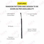 FAF Crystal Tasbeeh Manual Counter – 99 Islamic Prayer Beads | Tasbih for Muslims, Dhikr/Misbahah/Zikr Beads | Crystal Tasbeeh Mala for Men & Women, Ramadan & Eid Islamic Gift in Black - Image 6
