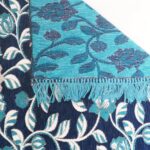 Chenille Floral Janamaz Matfor Muslim Prayer Namaz 27X50 inches | Janamaz/Namaz Mat/Ibadat Mat/Masjid Prayer Mat/Sofa Prayer Mat| Reactangular (Aqua) - Image 3