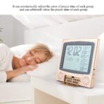 Azan Clock, Prayer Times Table Clock, Automatic Islamic Muslim Digital Azan Wall Alarm Clock with Makkah Music & Azan Time Remind, Mosque Decorative Clock, Support Temperature Display - Image 5