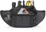 Waist Bag Fanny Pack for Women Men | Large Cross Body Sling Bag for Hiking, Travel, Running, Outdoor Sports, Cycling | Walking Waist Bag with Water Bottle Holder (Polyester Fanny Pack, Black) - Image 5