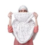 Cotton Printed Hijab Scarf for Women with Face Cover, Lightweight Breathable Dupatta, Multi-Style Head Scarf for Travel, Summer Protection & Daily Wear (White Prints) - Image 3