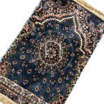 Deluxe Velvet Heavyweight Prayer Rectangular Mat | Elegant and Super Soft Design | Ideal for Muslim Prayers | Heavy Carpet Mat with Premium Softness and Luxurious Design. (Blue), 48 x 30 Inches - Image 4