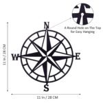 Set of Nauticals Metal Compass Direction Wall Art with Brass Nautical Telescope and Sundial Compass Combo Set for Nautical Lovers - Image 3