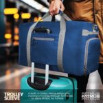 FATMUG Light Foldable Duffel Bag for Travel, Packing and Storage - Men and Women - 45L, Navy - Image 7