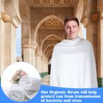 Suhine Ahram Ihram Ehram for Hajj and Umrah Islamic Ihram Clothing for Men Umrah White Hajj Gifts, 41.3 x 82.7 Inches - Image 5