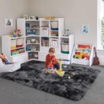 REYAZ HANDICRAFTcarpet Soft Modern Shag Area Rugs Fluffy Living Room Carpet Comfy Bedroom Home Decorate Floor Kids Playing Mat (Size-3x5 feet) 3 Feet by 5 Feet, Black (Mix Grey) (90cmx 150cm) - Image 5