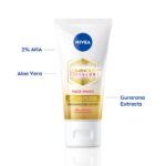 NIVEA Luminous Even Glow 2% AHA Face Wash | Oil-Free Cleanser with Aloe Vera & Guarana Extracts | Deep Cleansing Face Wash for Oily, Normal & Sensitive Skin | Exfoliating Brightening Face Cleanser for Women & Men | 100ml - Image 3