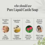 Liquid Castile Soap – (Pack of 2) 500ml x 2 | Unscented, Gentle Face & Body Wash for Sensitive Skin | Organic Olive, Coconut & Castor Oils | No Fragrance, SLS-Free, Baby-Safe, Vegan - Image 5