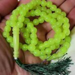 Plastic Tasbih Mala 100 Beads Prayer Beads Islamic Tasbeeh Rosary for Namaz Zikr Meditation Spiritual Chanting Religious Gift for Men Women Muslims Ramadan Use – Green - Image 4
