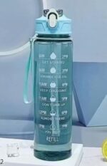 Portable Transparent Motivational Time Marker 900 ml Sports Water Bottle for Fitness, Gym Indoor & Outdoor (Blue) - Image 3