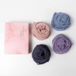 4 PCS Muslim Women Soft Premium Solid Chiffon Hijab Scarves Shawl Long Scarf Wrap Scarves with Gift Box (Mixcolor A) - Image 4