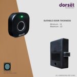 Dorset Fingerprint Drawer Lock - Pack of 3 | Keyless Drawer Lock with 40 Unique Fingerprint Access | Ideal for Home/Office | Suitable for Drawers/Desks/Cabinets, Door Thickness - 15-24mm | Black - Image 5