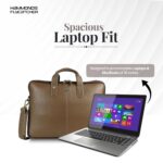 HAMMONDS FLYCATCHER Genuine Leather Office Bag for Men - 15.6 Inch Laptop Bag for Men for Professionals, Business Travelers - Adjustable Straps & Multiple Compartments - 1 Year Warranty - Burlywood - Image 6