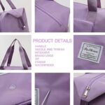 ABTER Waterproof Travel Bags 41 Liter Expandable for Women,Duffle Bags for Women Luggage,Foldable Vanity Traveling Companion Hand Bag for Ladies Personal Items Large Weekend (Purple) - Image 4