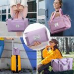ABTER Waterproof Travel Bags 41 Liter Expandable for Women,Duffle Bags for Women Luggage,Foldable Vanity Traveling Companion Hand Bag for Ladies Personal Items Large Weekend (Purple) - Image 5