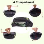Ayaha Waist Bag Travel Handy Hiking Zip Camera Pouch Money Phone Belt Sport Bag Bum Multipurpose Belt Bag for Men and Women Polyester Waist Pack Fanny Bag (Black) - Image 6