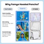 Famyo® Poncho Hood Maxx Towel for Kids 1–7 Years | Quick Dry Microfiber Kids Towel | Soft Lightweight Baby Wrap for Beach | 60 x 60cm Toddler Pool Towel for Boys & Girls | Cute Rexy Dino - Image 5