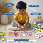 GiniMini DOT POP! Activity Kit for Kids 2–5 | 150+ Elements | Colour, Counting, Sorting & Matching Games | Early Learning, Motor Skills | Reusable, Mess-Free & Screen-Free Fun (DOTPOP) - Image 4