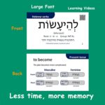 201 Basic Hebrew Verbs Flash Cards - Biblical Educational Jewish Language Learning Flashcards - Image 5