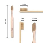 BambooIndia Eco Friendly Bamboo Tooth Brush | Soft Charcoal Infused Bristles BPA Free | Natural Antibacterial Handle | Biodegradable Manual Toothbrush for Adults | Plastic Free Oral Care (Pack of 2) - Image 3