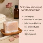 Naija Organics Rose Natural Bath Soap | Anti Aging, Chemical-Free, Skin Brightening Handmade Soap| Body Soap Bar | For Men & Women, All Skin Types - 100g - Image 3