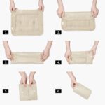 7 PCS Travel Packing Organizer Bags Set with Zipper Storage Cubes and Drawstring Pouch, Multi-Piece Luggage Organizer Set for Clothes and Accessories - Image 4
