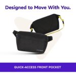Provogue Nomad Waist Bag for Men & Women, Crossbody Waist Pouch with Zippered Compartment & Adjustable Strap,Multipurpose Fanny Pack for Travel & Outdoor Activities Chest Bag, Midnight Black - Image 4