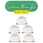 Islamic Prayer Kufi Muslim Cap for Men or boy namaz topi for namaz (5 Cap) White - Image 3