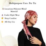 The Headscarves Women Printed Pre-Tie Scarf for Chemo Hair Loss Women Free Size - Image 4