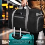 FATMUG Light Foldable Duffel Bag for Travel, Packing and Storage - Men and Women - (60L, Black) - Image 6