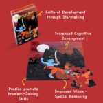 Educational Toys for Kids - Krishna V Kans 49 Pcs Jigsaw Puzzles Ages 3+ | Cultural Interactive Learning with App - Image 3
