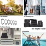 7 Set Packing Cubes Clothes Storage Bag Luggage Packing Organizers for Travel Accessories PAZIMIIK,Black - Image 5