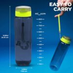 Nivia Dagger Dew Water Bottle, BPA Free, Leak Proof, Easy Grip, Easy-to-Clean, Odour-Free Bottle, for Sports & Travel, Durable & Reusable - 800ML, Green - Image 6