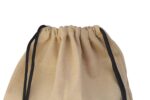 D&M Decor Cotton Fabric Sack Drawstring Backpack for Kids, Men, & Women (Blue & Brown) 13"x16.5" Pack o f2 - Image 3