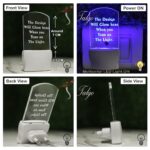 UKANI Islamic 3D Optical Illusion Acrylic Night Lamp, 7 Colors RGB Auto Colour Changing LED Plug and Play Night Light, Office Light, Best for Gift - Pack of 1 (SD133,Multicolour, 3 Inch) - Image 3