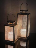 Urban Born Set of 2 Iron Lantern and Candle Tealight Holder for Home Decor Items | Candles for Home Decoration | Candle Holders for Home Decor | 2 Free led Lights (Pack of 2) (Gold) - Image 6