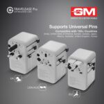 G+ 70W TravelEase Pro Adapter with 75cm Retractable Cable | Universal Travel Adapter | Dual USB Ports, Multi-Plug Charger with GaN Fast Charging | Worldwide Compatibility. - Image 4