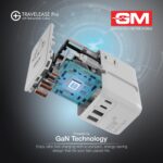 G+ 70W TravelEase Pro Adapter with 75cm Retractable Cable | Universal Travel Adapter | Dual USB Ports, Multi-Plug Charger with GaN Fast Charging | Worldwide Compatibility. - Image 7