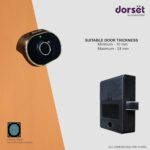 Dorset DG 308 Digital Drawer Lock | Smart Drawer Lock with 20 Unique Fingerprint Access | Digital Furniture Lock for Cabinet,Drawer & Wardrobes | Ideal Door Thickness - 10-24mm, Golden - Image 3