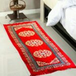 Kuber Industries Kitchen/Floor Mat|Solid Traditional Print & Soft Velvet Material|Size 190 X 64 Cm (Red), Large Rectangle - Image 3