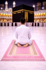 Janamaz Prayer Mat – Turkey Soft Velvet Namaz Mat | Premium Aasan for Daily Salah, Janimaz Namaz, Comfortable & Durable Prayer Mat |44x28 Inch, Plain - Pink - Image 3