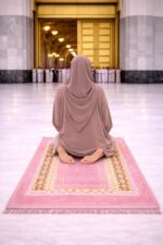 Janamaz Prayer Mat – Turkey Soft Velvet Namaz Mat | Premium Aasan for Daily Salah, Janimaz Namaz, Comfortable & Durable Prayer Mat |44x28 Inch, Plain - Pink - Image 6
